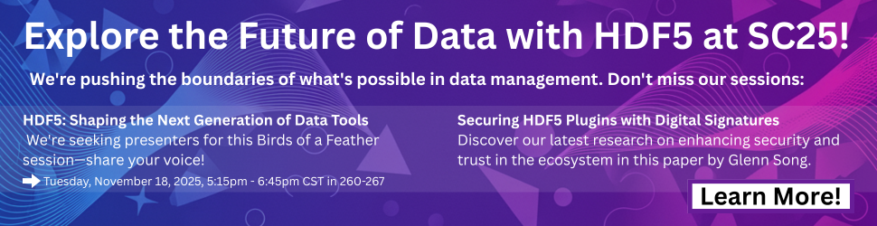 Learn about The HDF Group's presence at SC25
