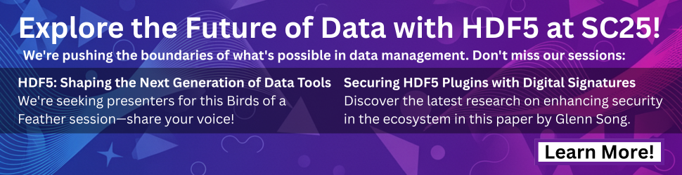 Learn about The HDF Group's presence at SC25
